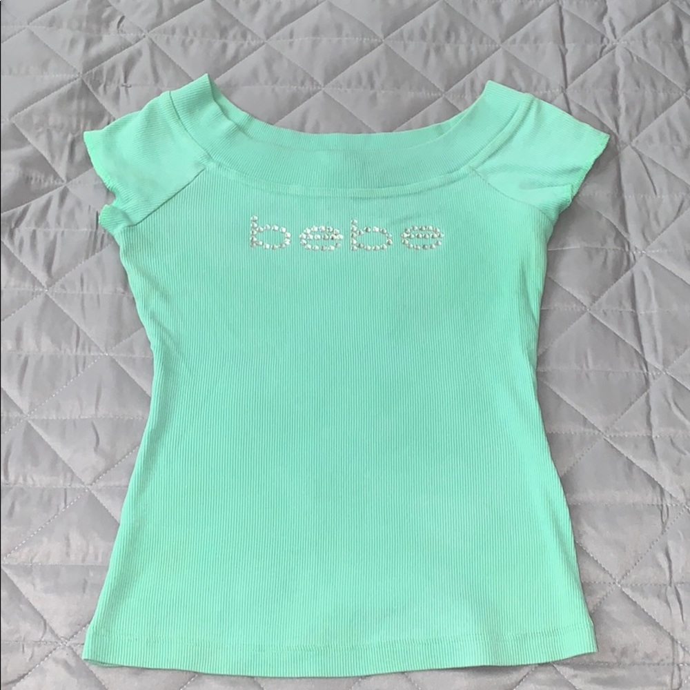 Bebe Rhinestoned Top